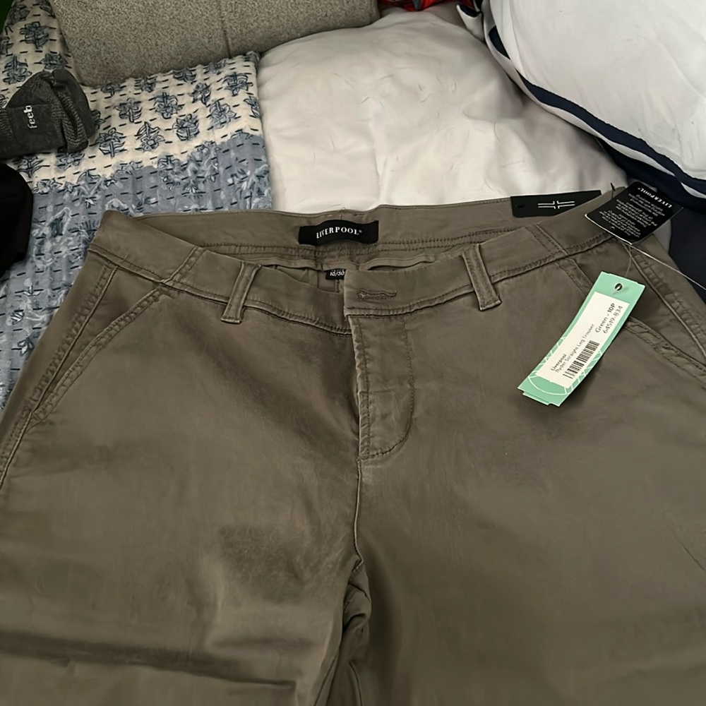 Liverpool army green petite pants